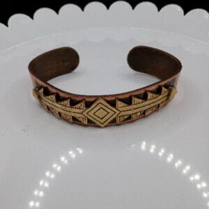 Vintage Copper Tribal Cuff